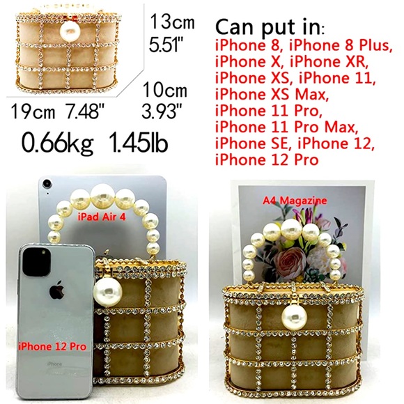 Bloggers Favorite Pearl Bucket Bag. NEW ! - Picture 2 of 8